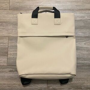 Rains Tan Tote Waterproof Tech Backpack
